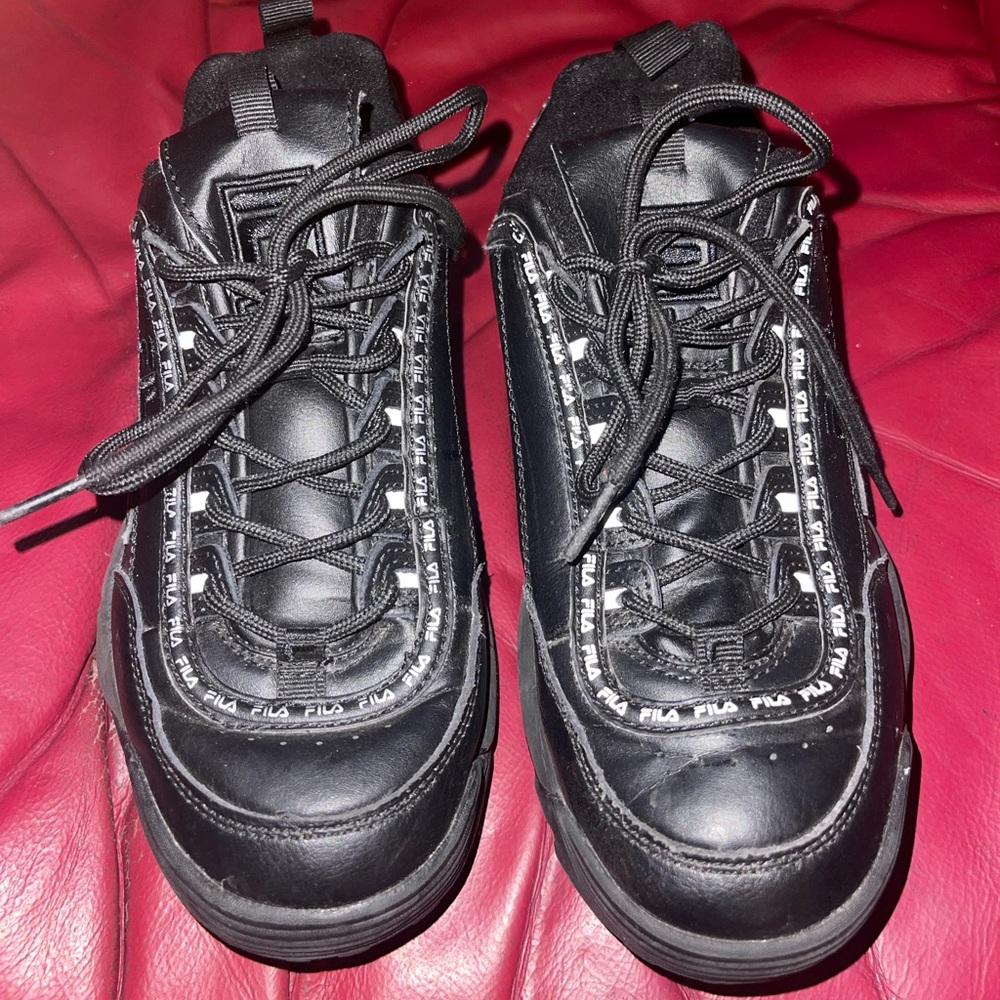 Black FILA sneakers